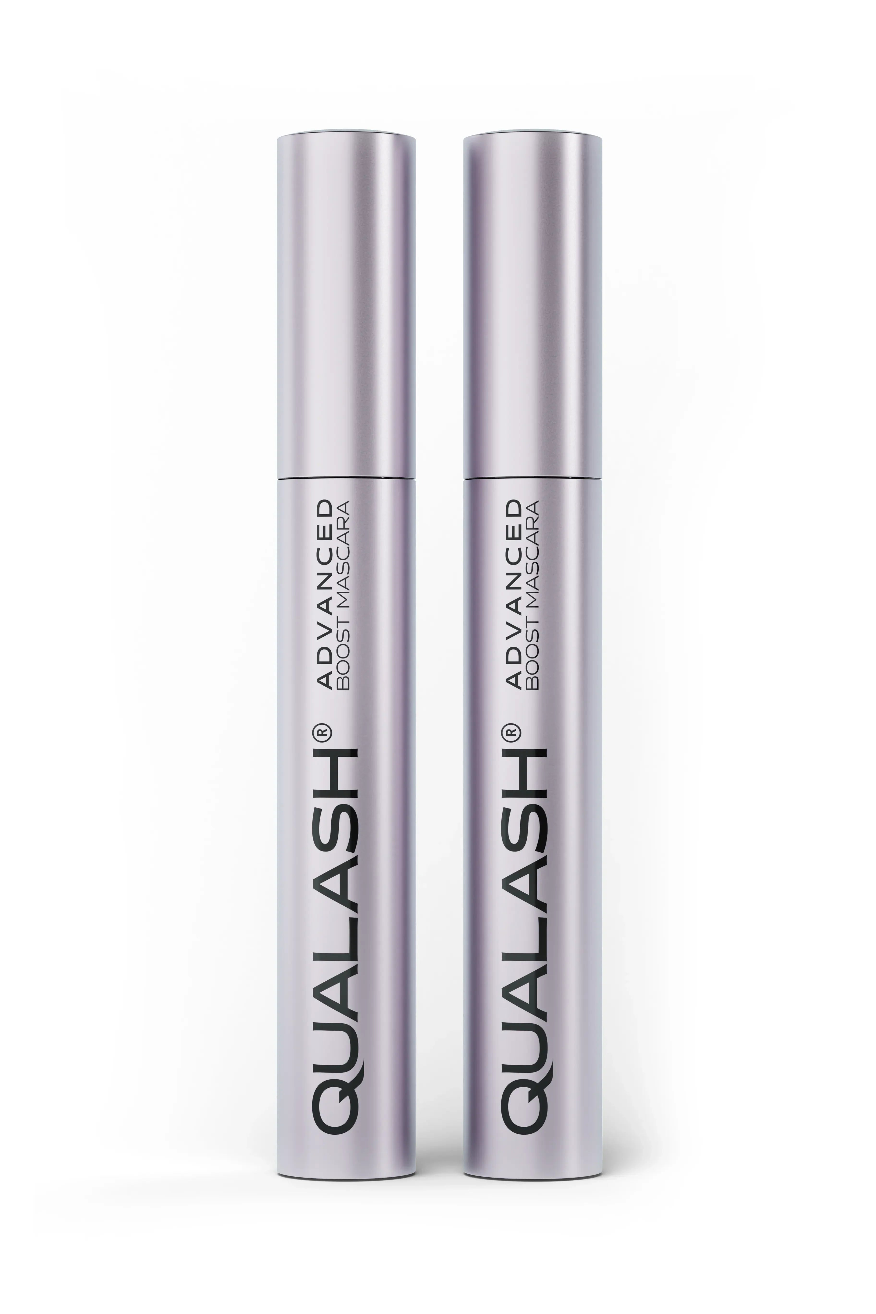 QUALASH Peptide Twins – Curl & Volume Mascara & Lash Separator – closed tubes front view