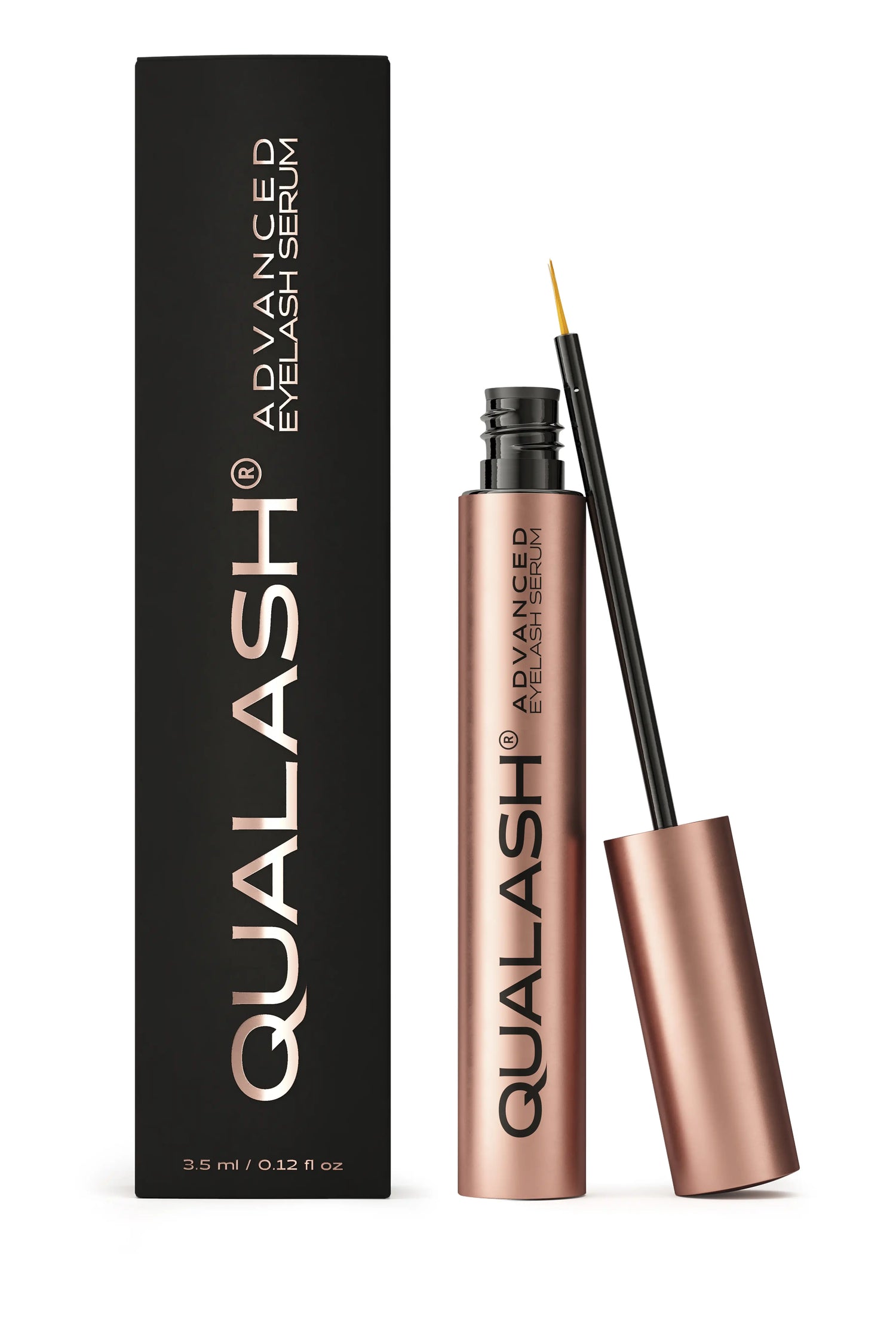 QUALASH Advanced Eyelash Serum 3.5 ml with packaging – lash growth serum product photo